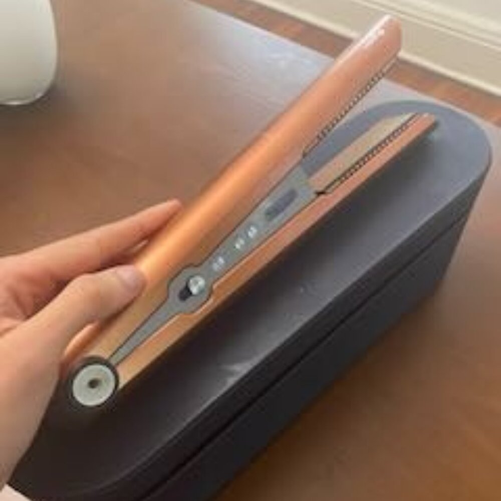 Dyson Corrale Straightener in Copper with Leather Case and Travel Pouch